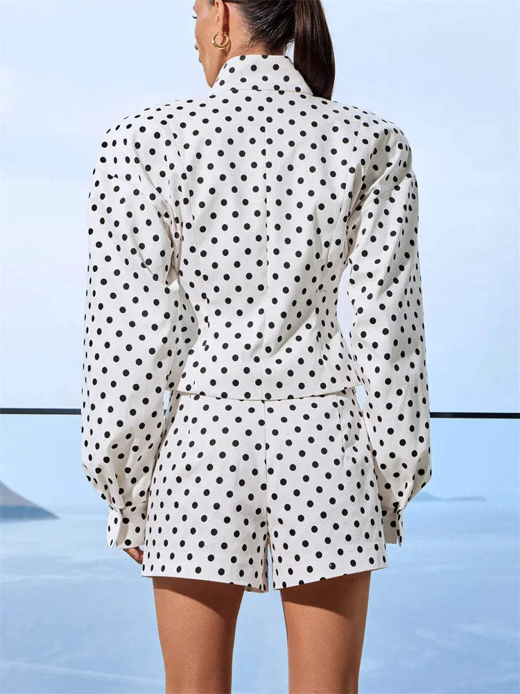 Polka Dot Two Piece-Set Shorts
