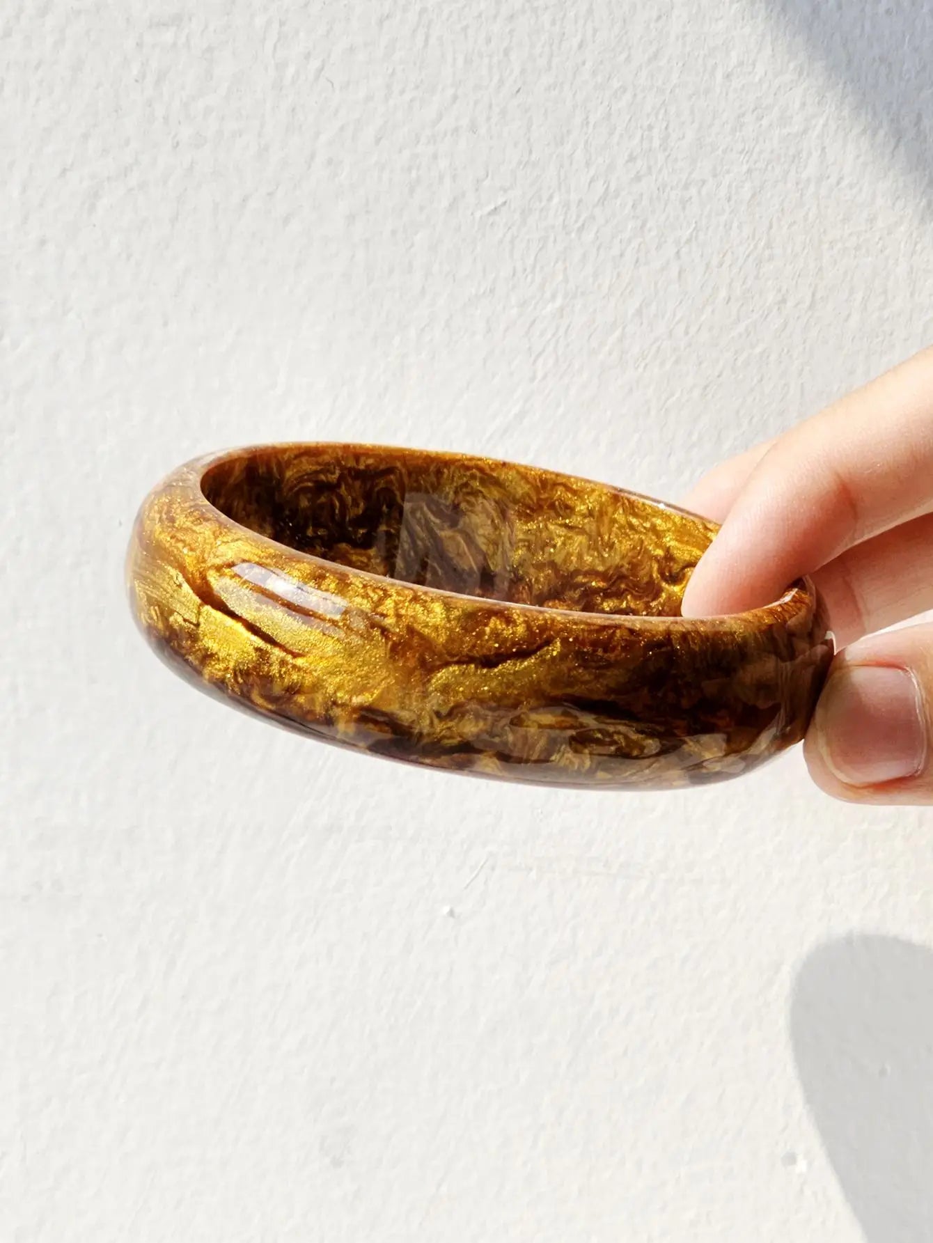 Chunky Resin & Gold Plated Bracelets