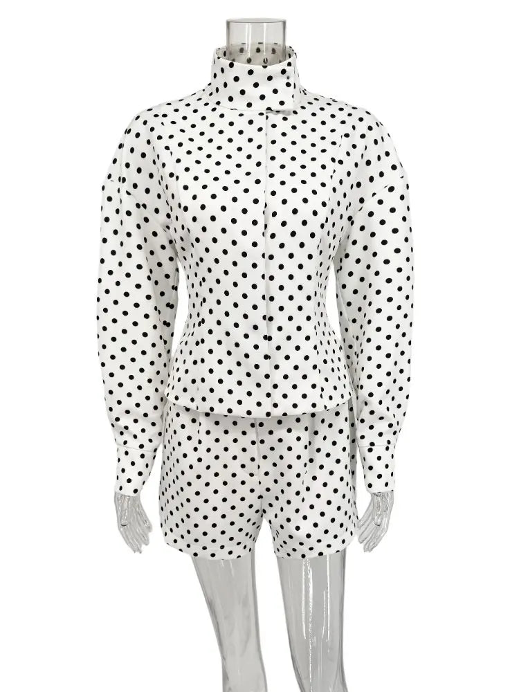 Polka Dot Two Piece-Set Shorts