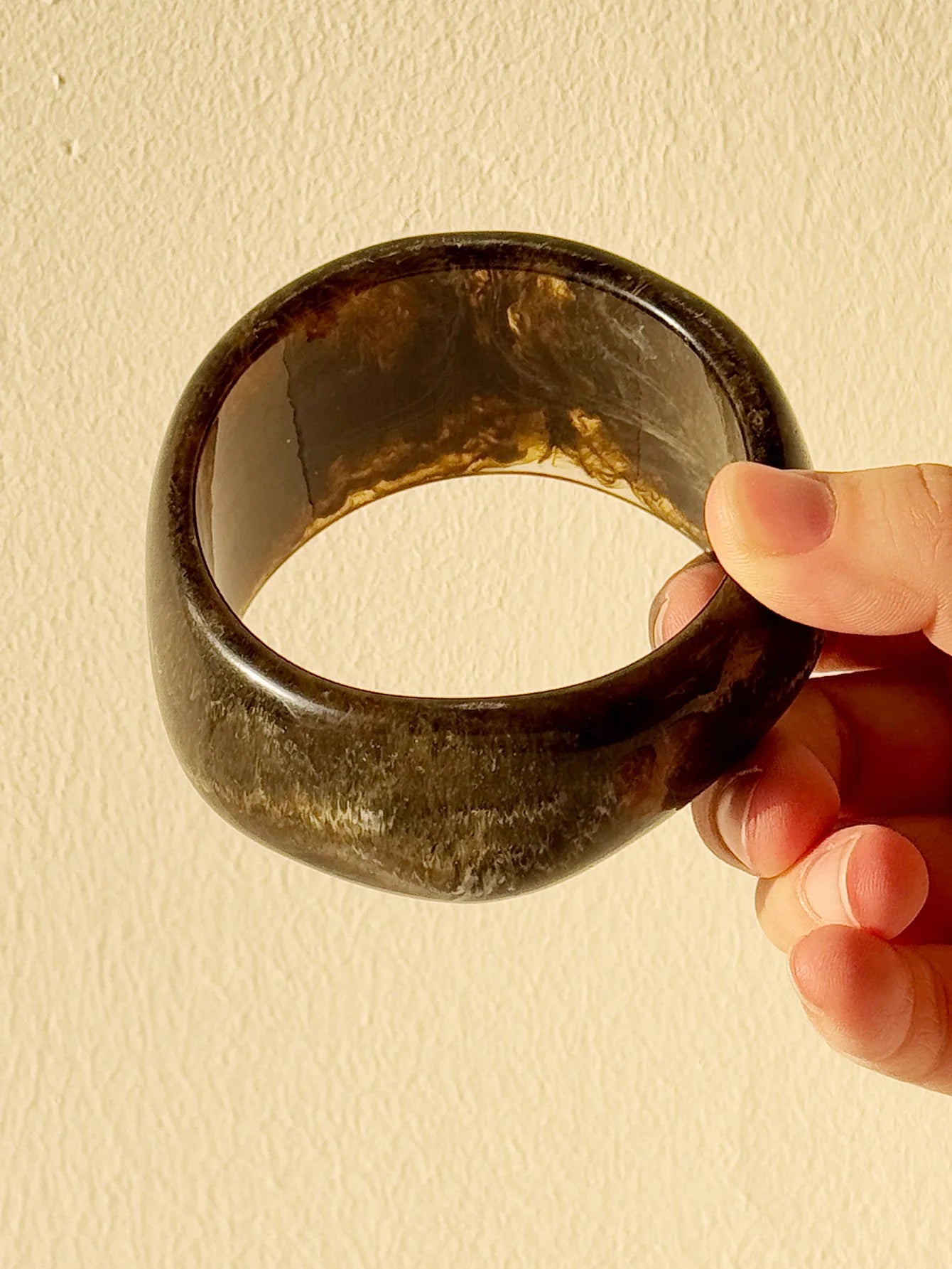 Chunky Brown Geometric Resin Bracelet
