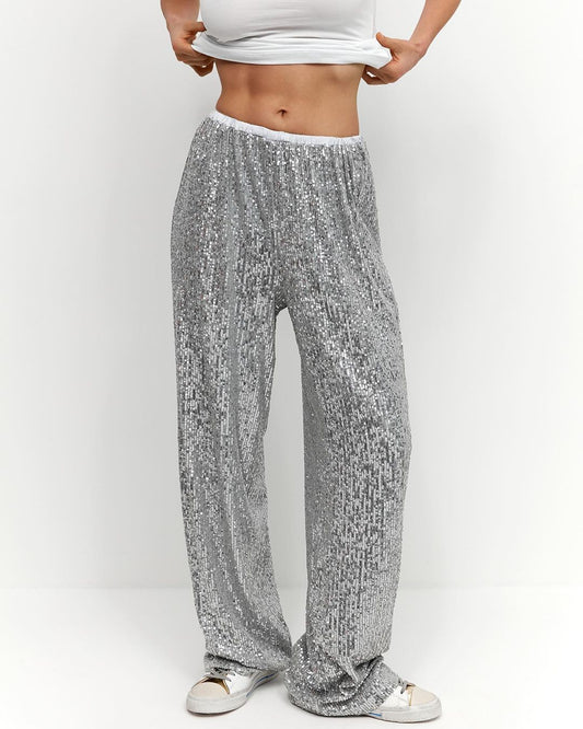 Sequined Jogger Trousers