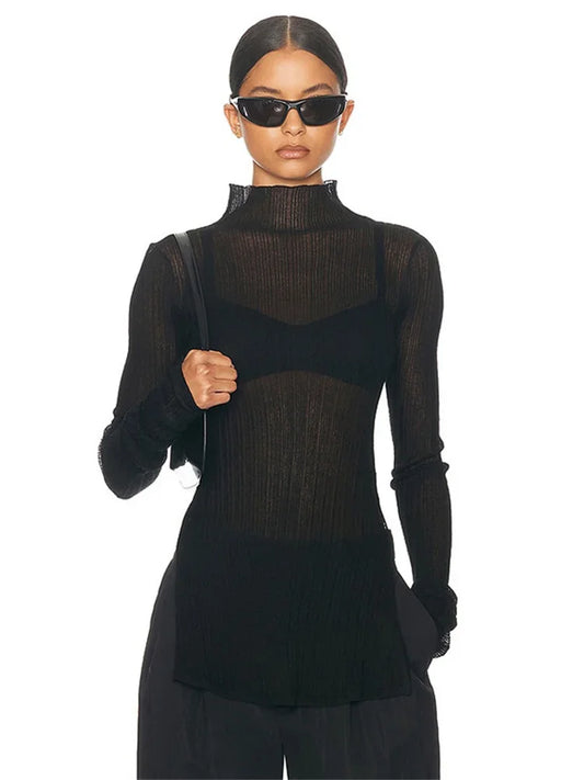 Long Sleeve Pleated Top