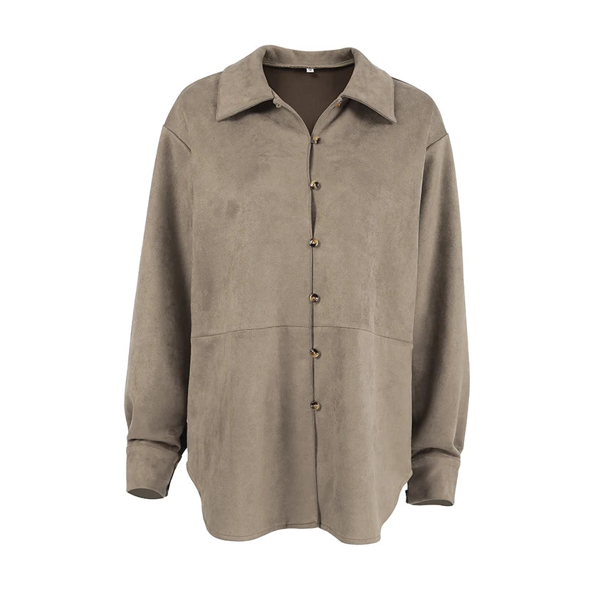 Suede Button Up Shirt