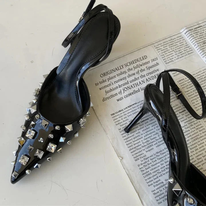 Studded Ponty Heel Pumps Shoes