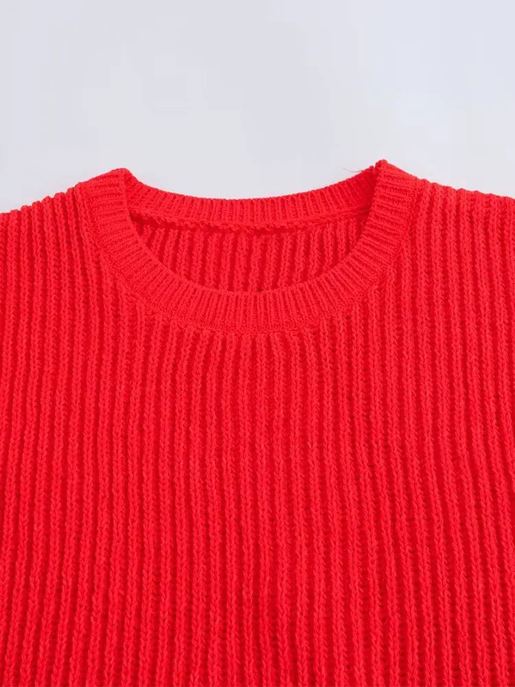 Loose Sweater O Neck Long Sleeve Oversize Pullovers