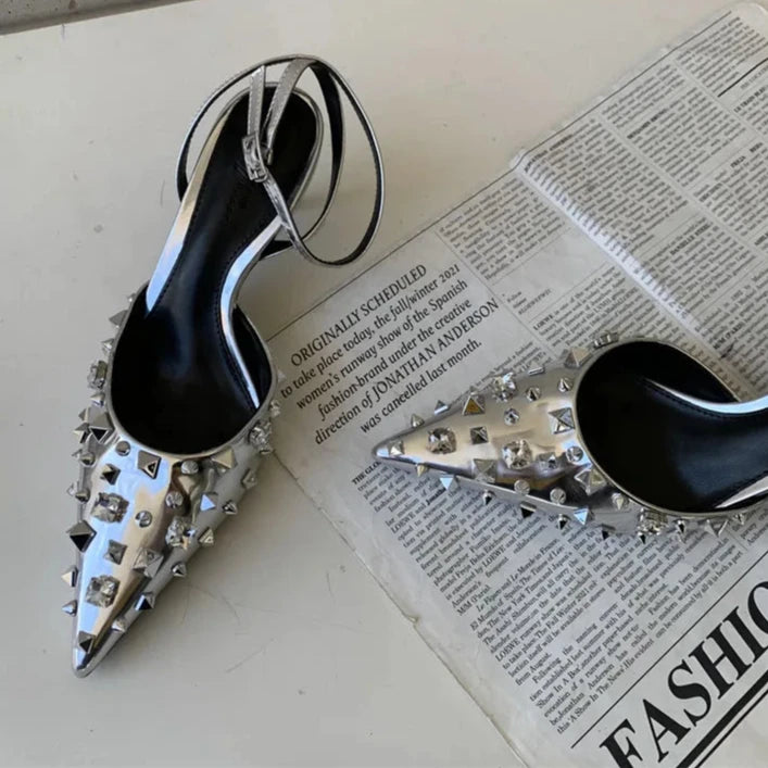 Studded Ponty Heel Pumps Shoes