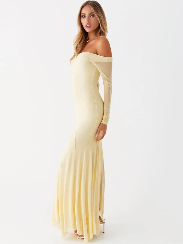 Off Shoulder Maxi Dress