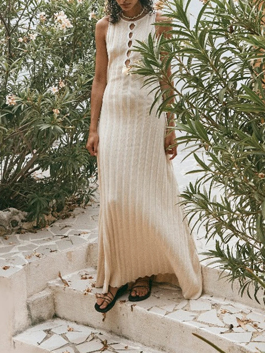 Long  Ribbed Knit Dress