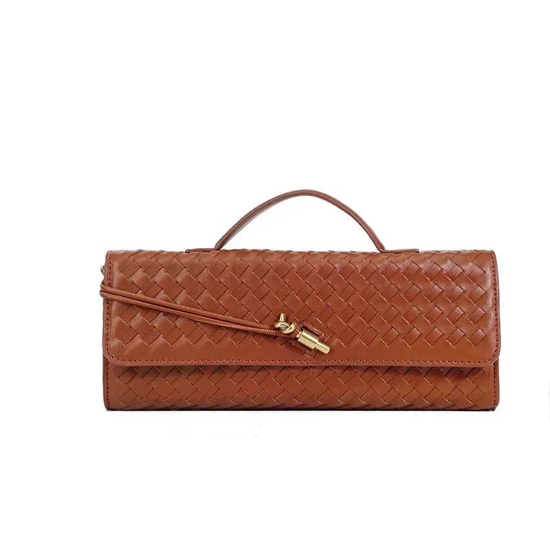 East West Woven Tresse Clutch Handbag