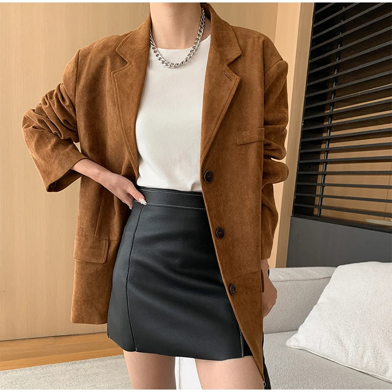 Suede Blazer Jacket