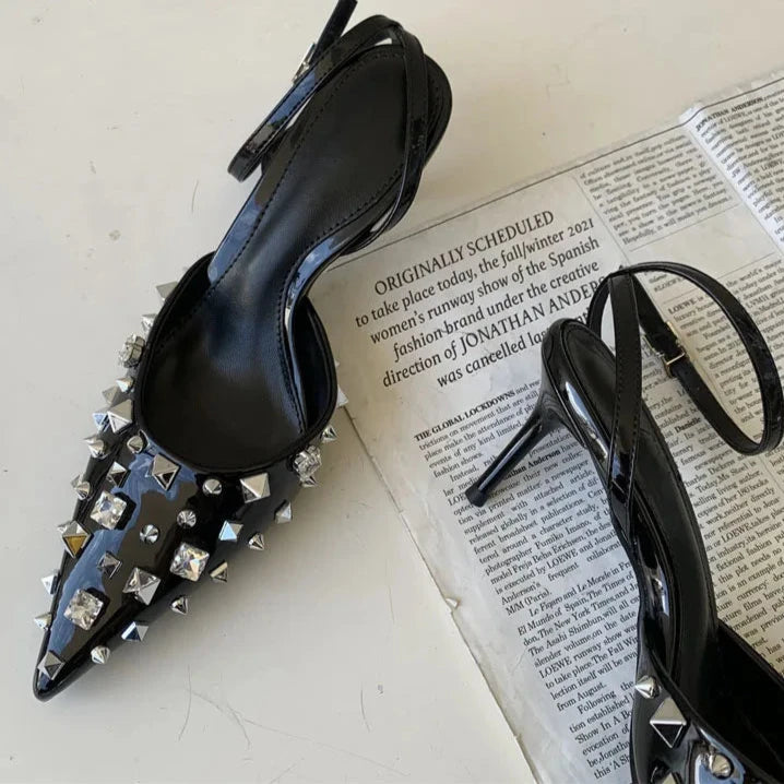 Studded Ponty Heel Pumps Shoes