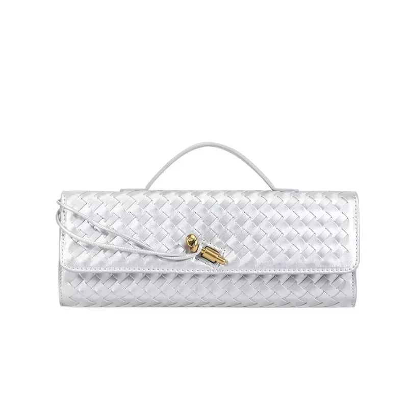 East West Woven Tresse Clutch Handbag