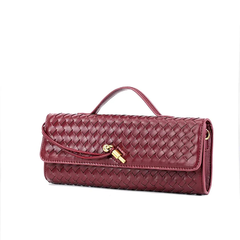 East West Woven Tresse Clutch Handbag