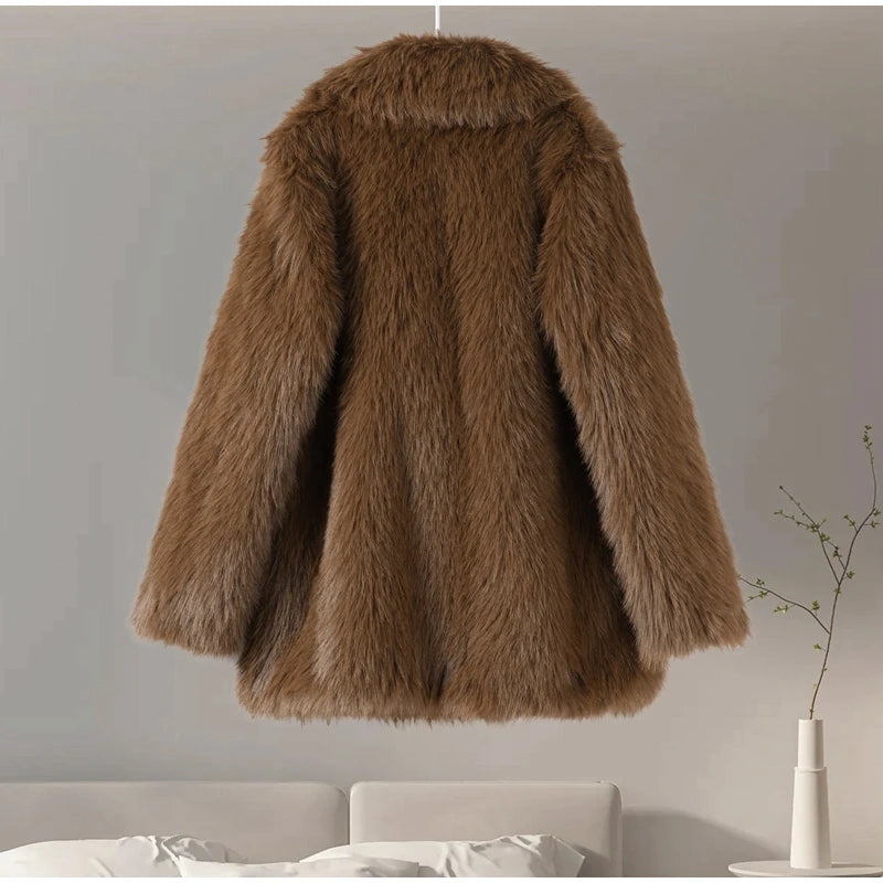 Brown Faux Fur Coat