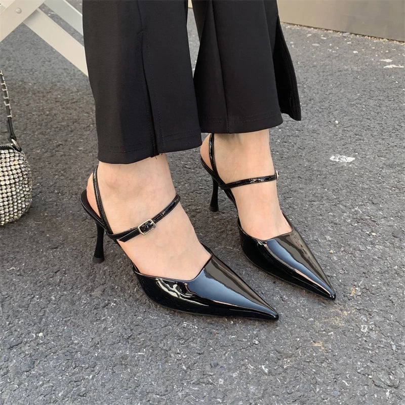 Patent Leather Slingback Heels