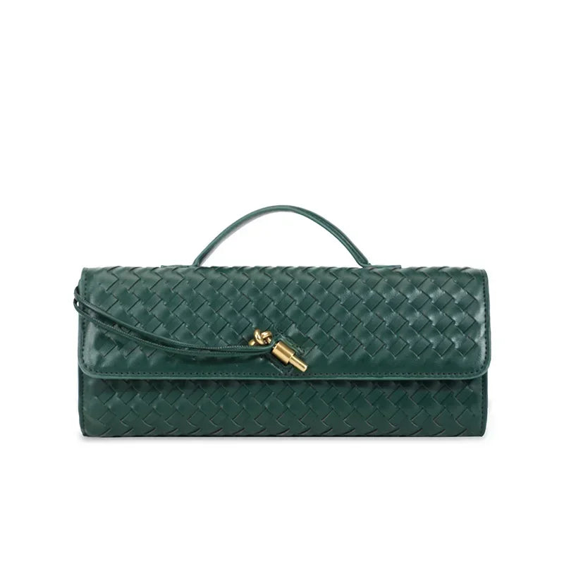 East West Woven Tresse Clutch Handbag