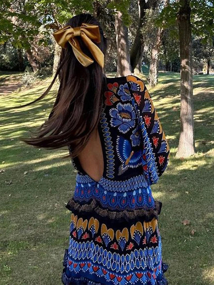 Boho Style  Printed Maxi Long Dress