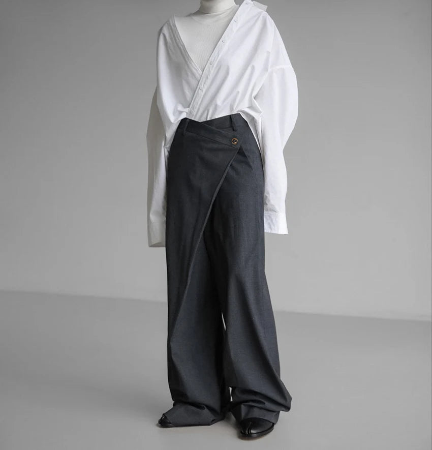 Assymetric Wide Leg Pants