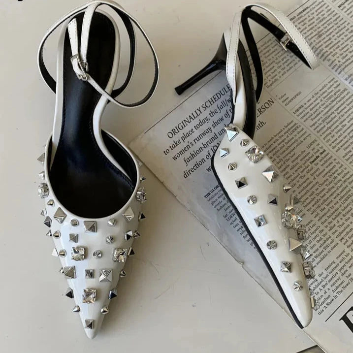 Studded Ponty Heel Pumps Shoes