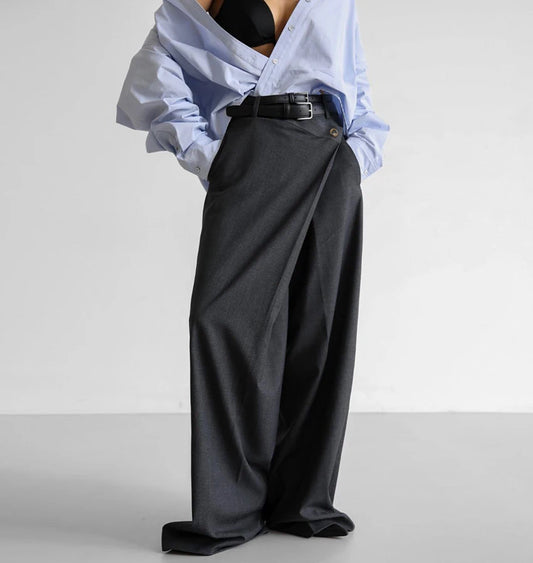 Assymetric Wide Leg Pants