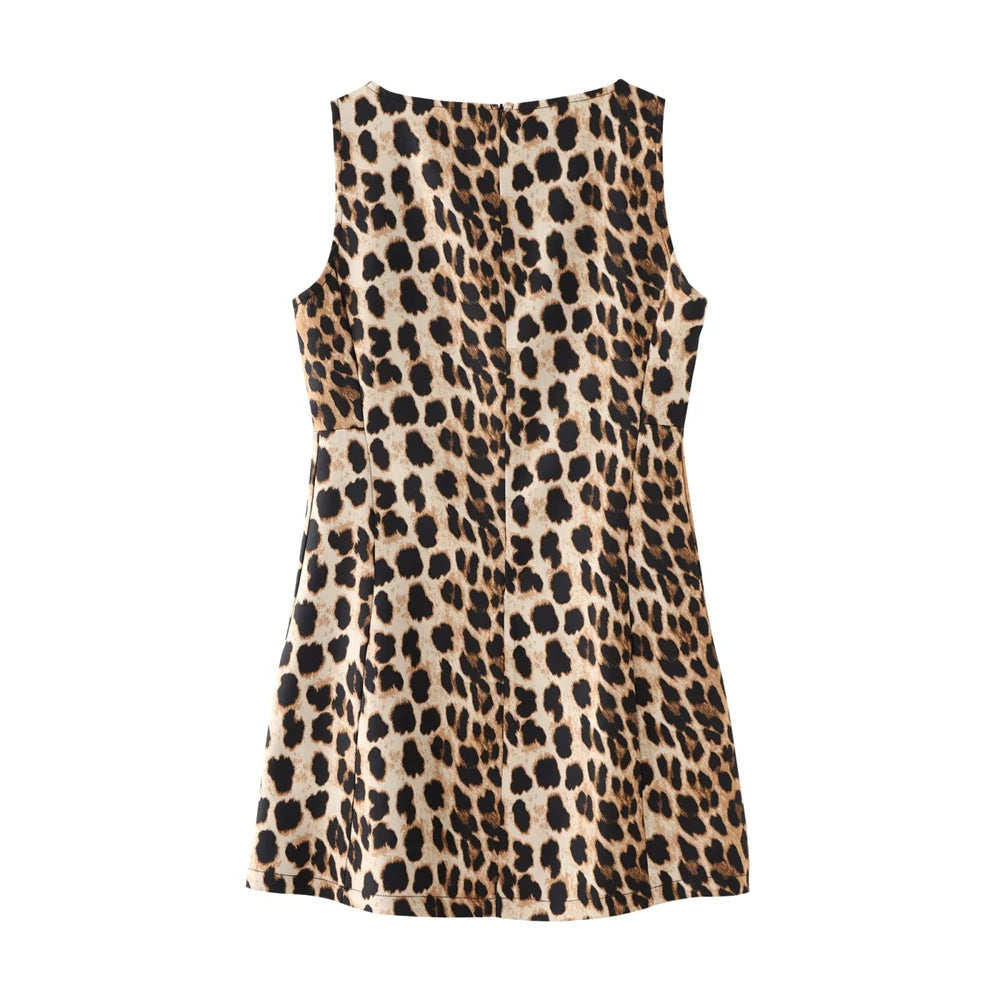 Leopard Print Mini Dress