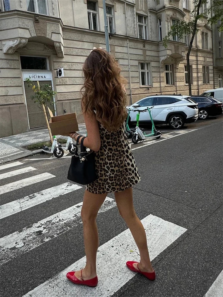 Leopard Print Mini Dress