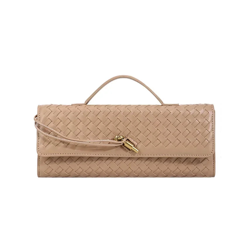 East West Woven Tresse Clutch Handbag