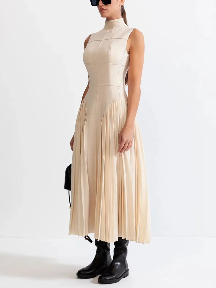 Midi Party Dress With Pleated Skirt