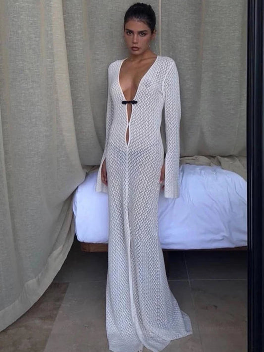 Knitted Crochet Maxi Dress