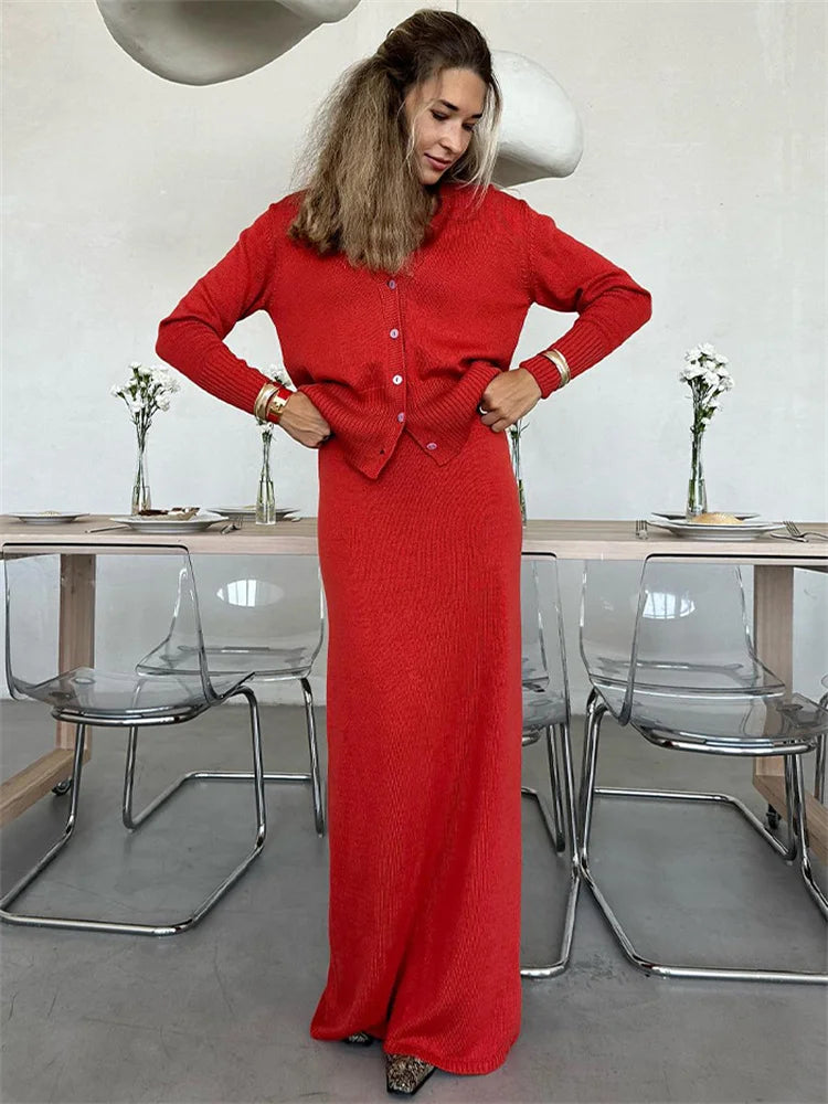 Sweater maxi skirt set hotsell