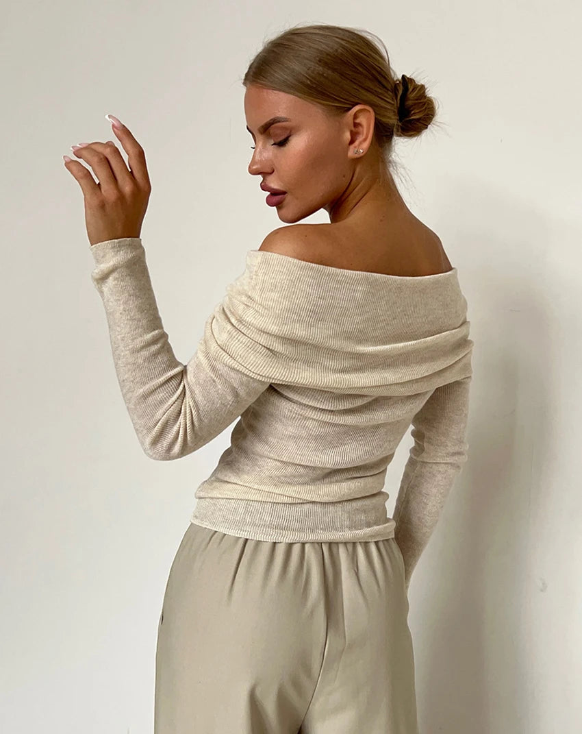 Off Shoulder Long Sleeve Top