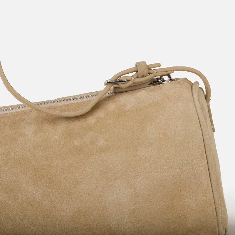 cowhide Mini Suede HandBag Real Leather