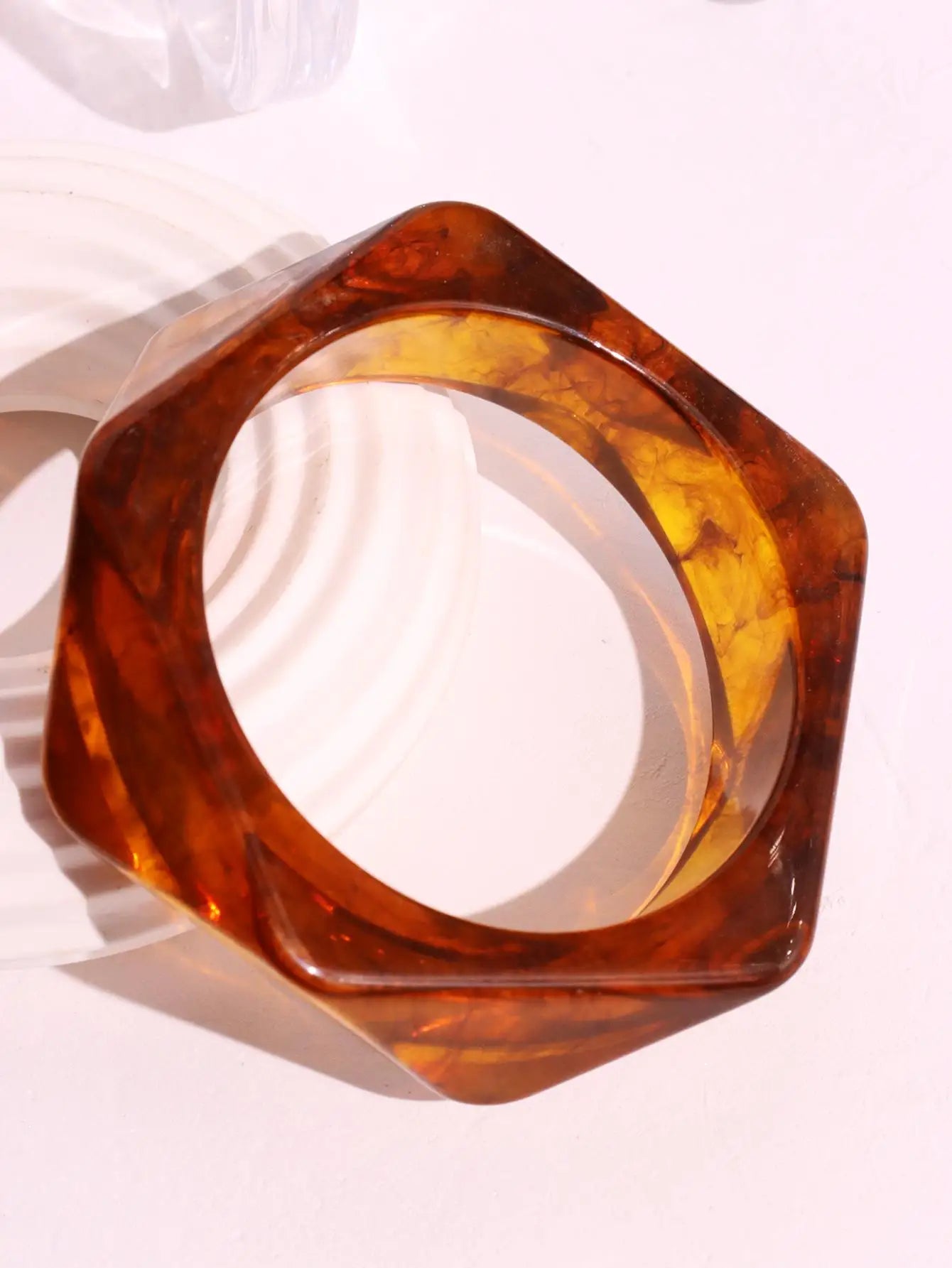 Chunky Resin & Gold Plated Bracelets