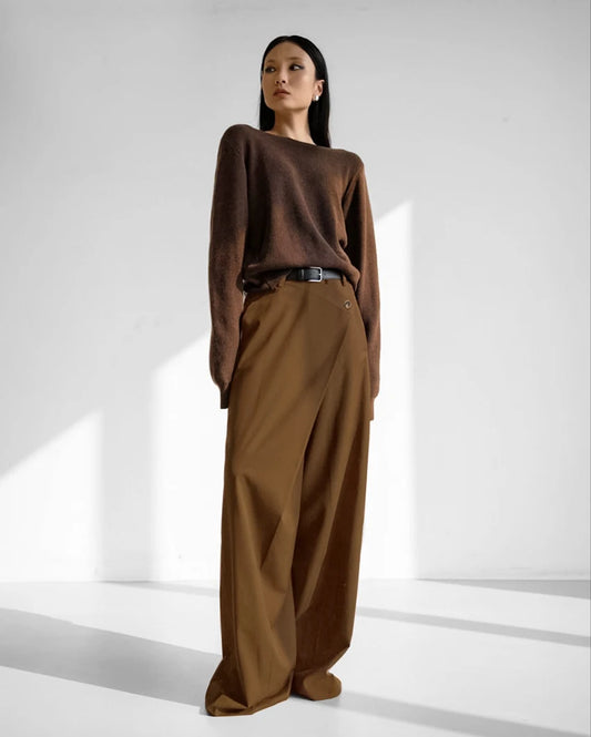 Assymetric Wide Leg Pants