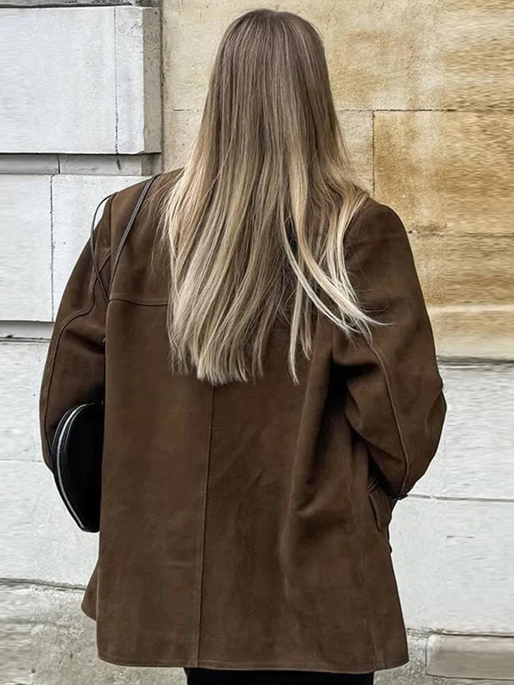 Suede Blazer Jacket