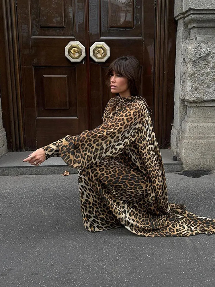 Leopard Print Maxi Dress