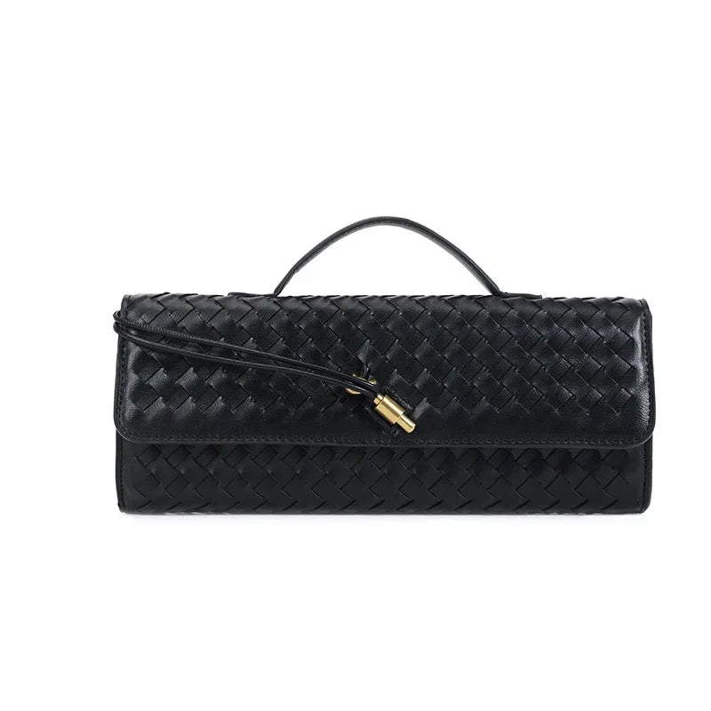 East West Woven Tresse Clutch Handbag