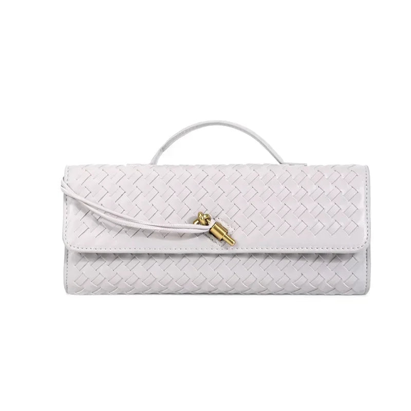 East West Woven Tresse Clutch Handbag