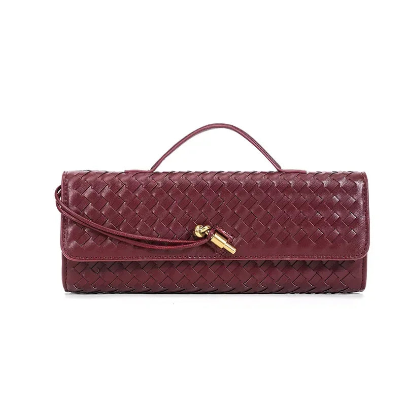 East West Woven Tresse Clutch Handbag