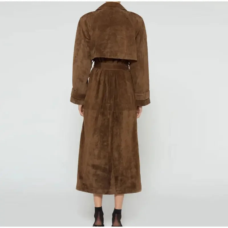 Suede Trench Coat