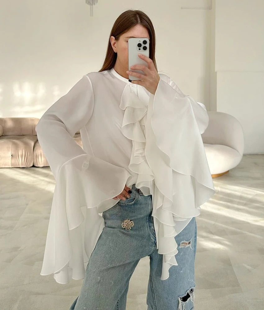 Chiffon Ruffled Shirt