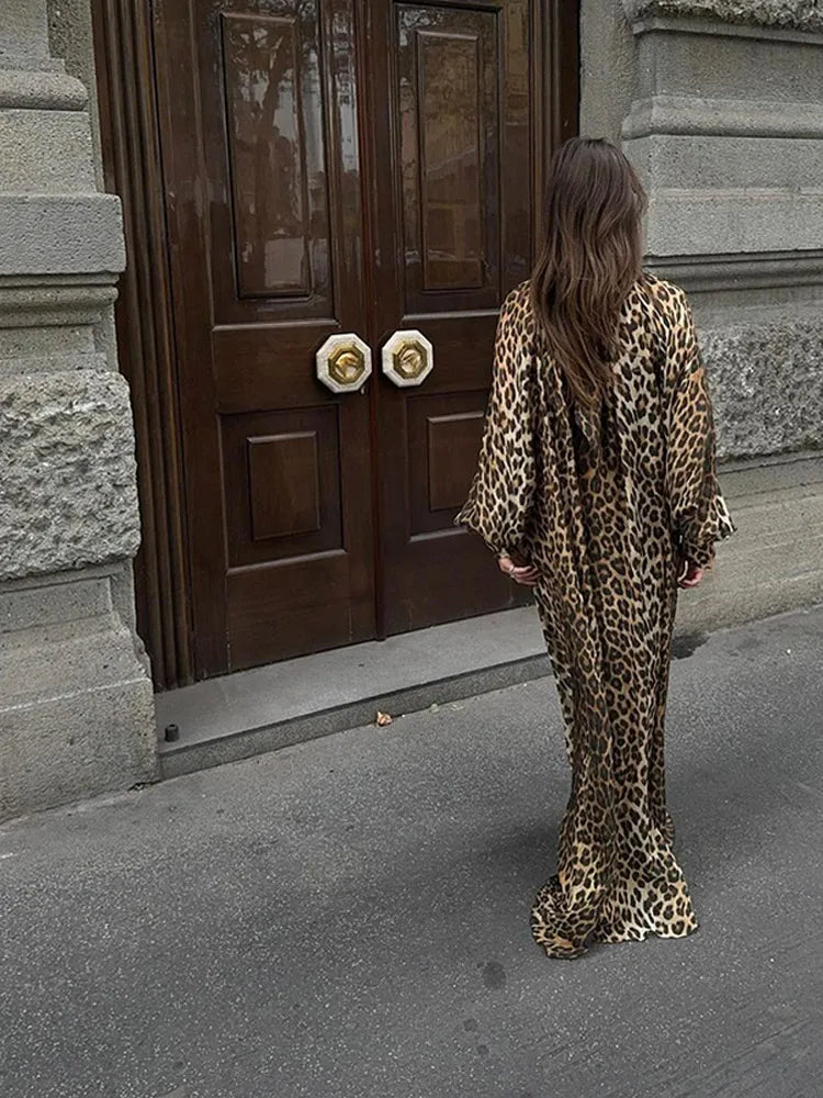 Leopard Print Maxi Dress