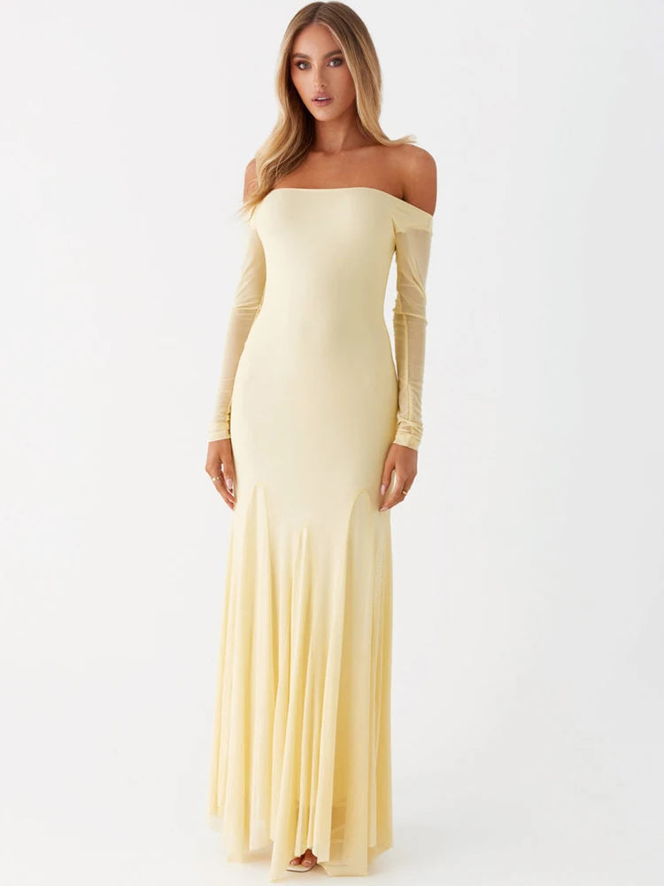 Off Shoulder Maxi Dress