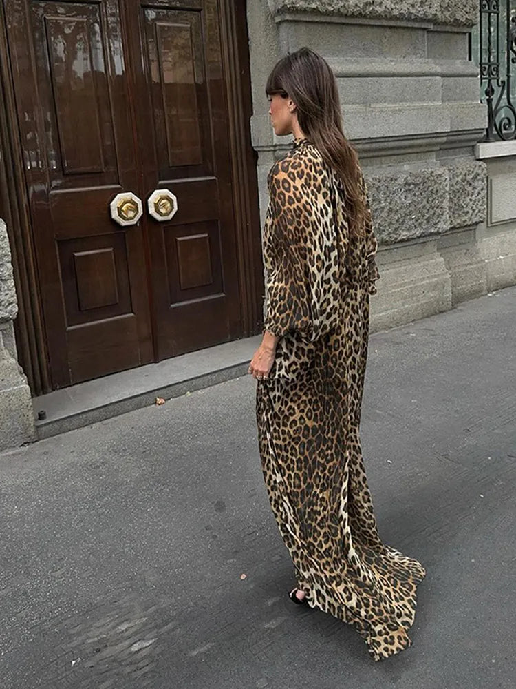 Leopard Print Maxi Dress