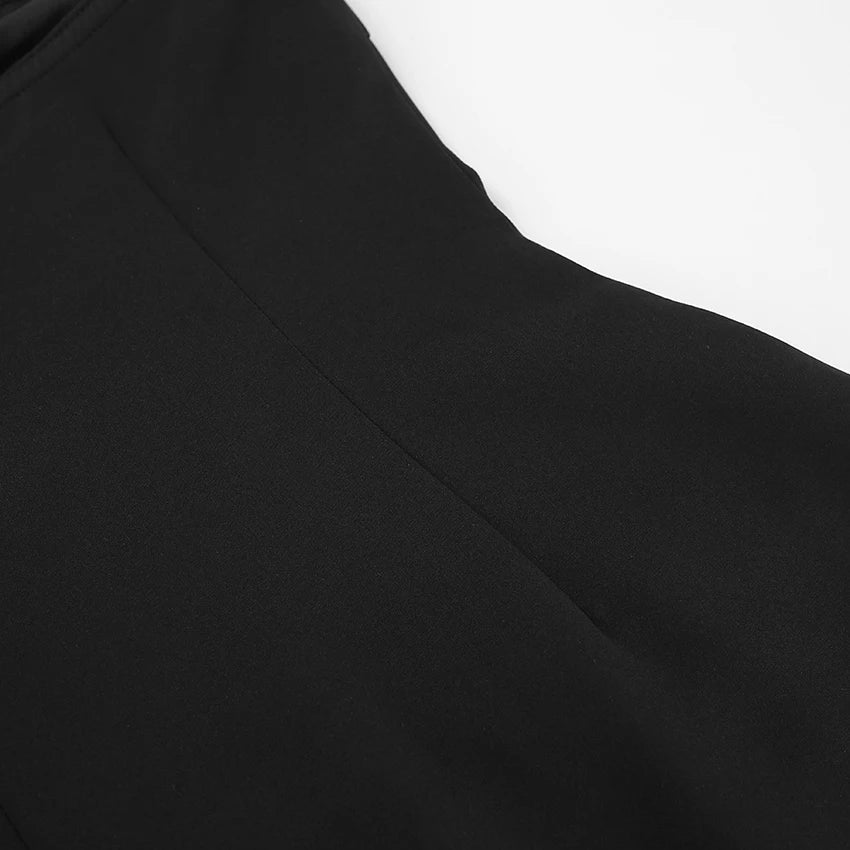 Black Strapless Sleeveless Tops