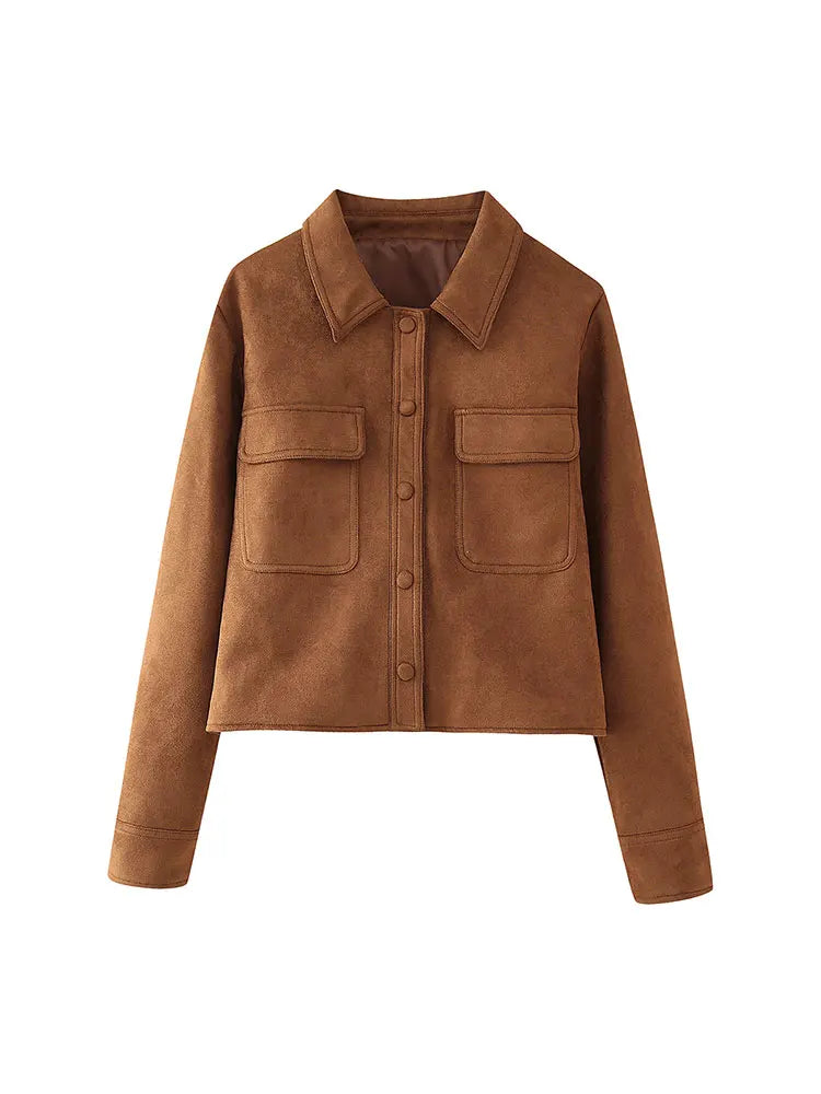 Suede Short Trucker Jacket