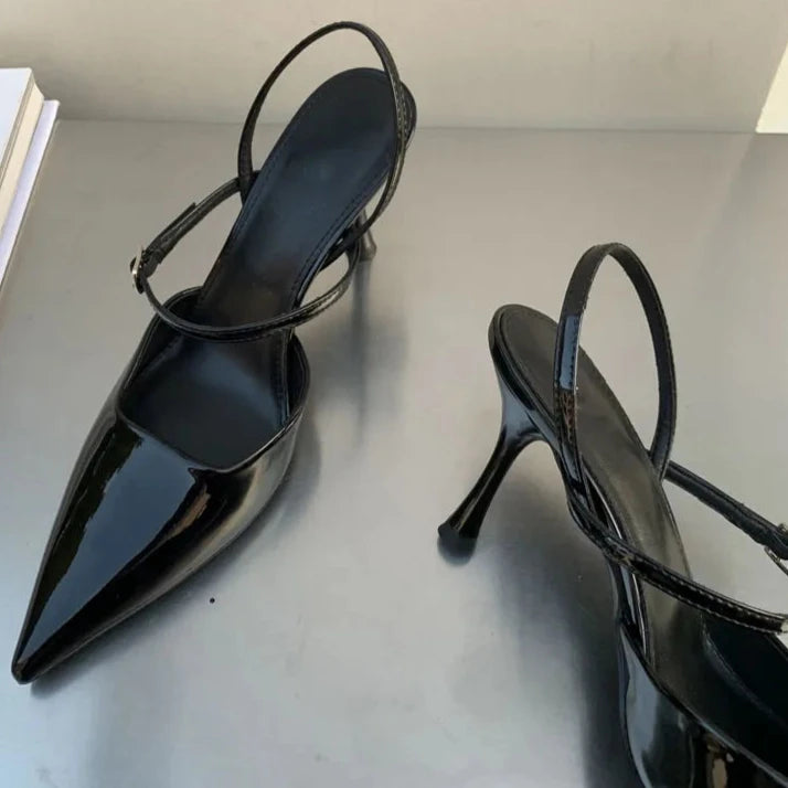 Patent Leather Slingback Heels