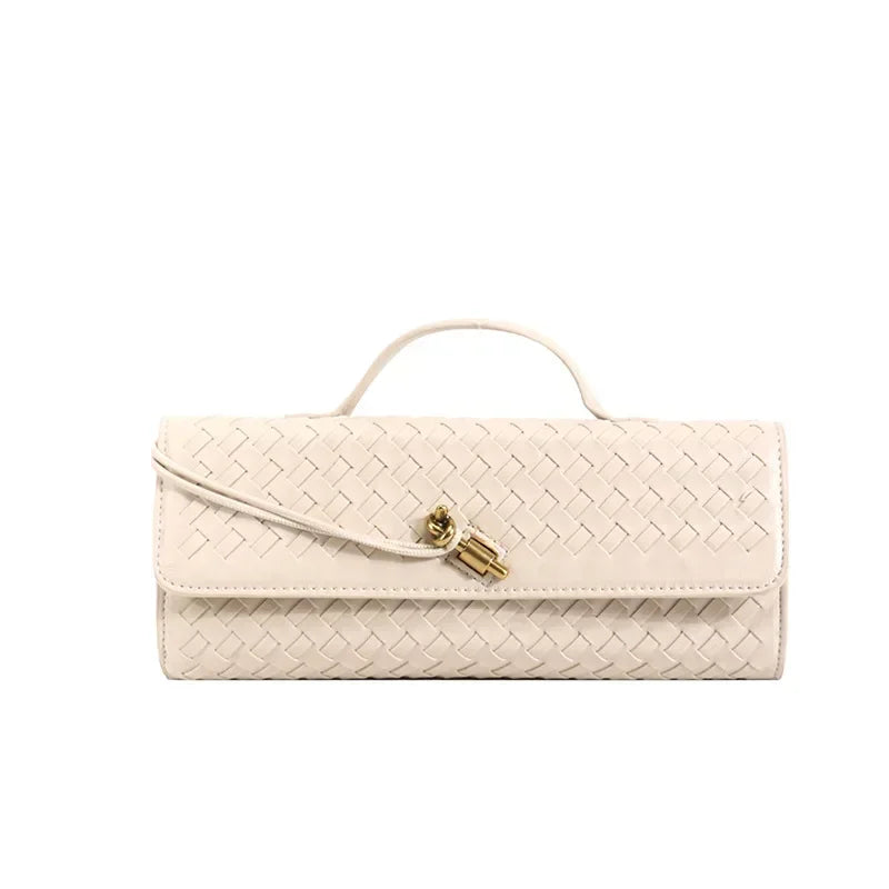 East West Woven Tresse Clutch Handbag