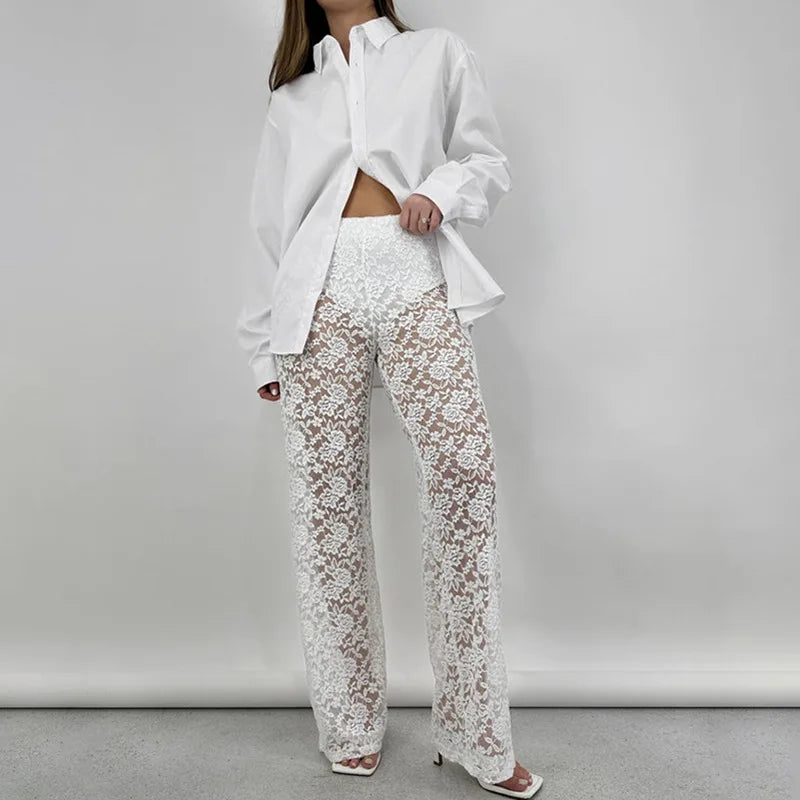 Lace High Waist Pants