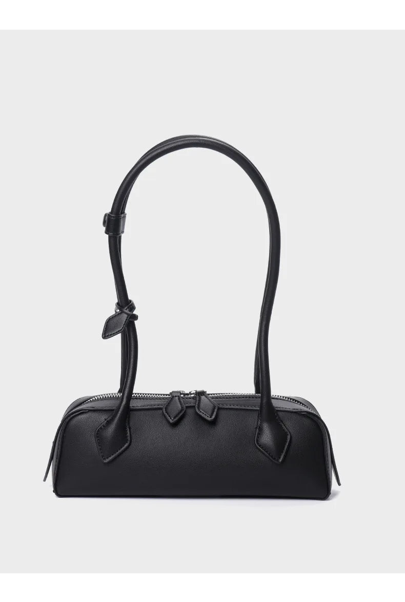 Baguette Shoulder Leather Bag